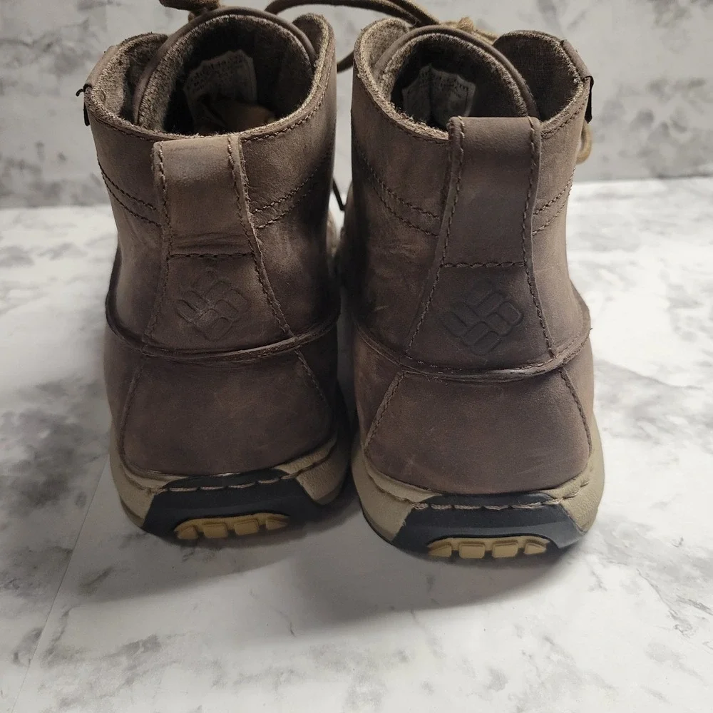 Columbia Redmond Brown Leather Chukka‎ Boots Mens Lace Up Mid Top Hiking Shoes 9